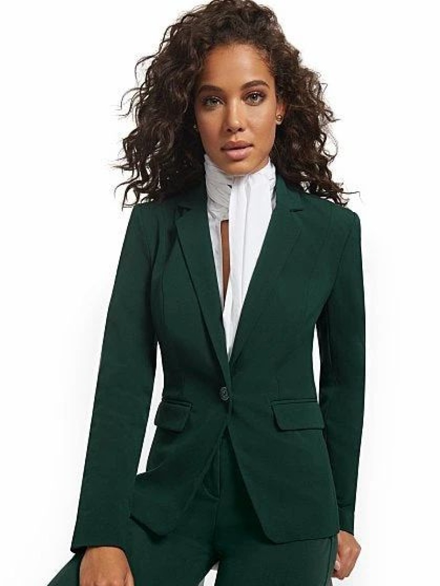 Jackets * | Button-Front Blazer