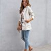 Blazers * | Fashion Affairs Faux Leather Blazer Bone Final Sale