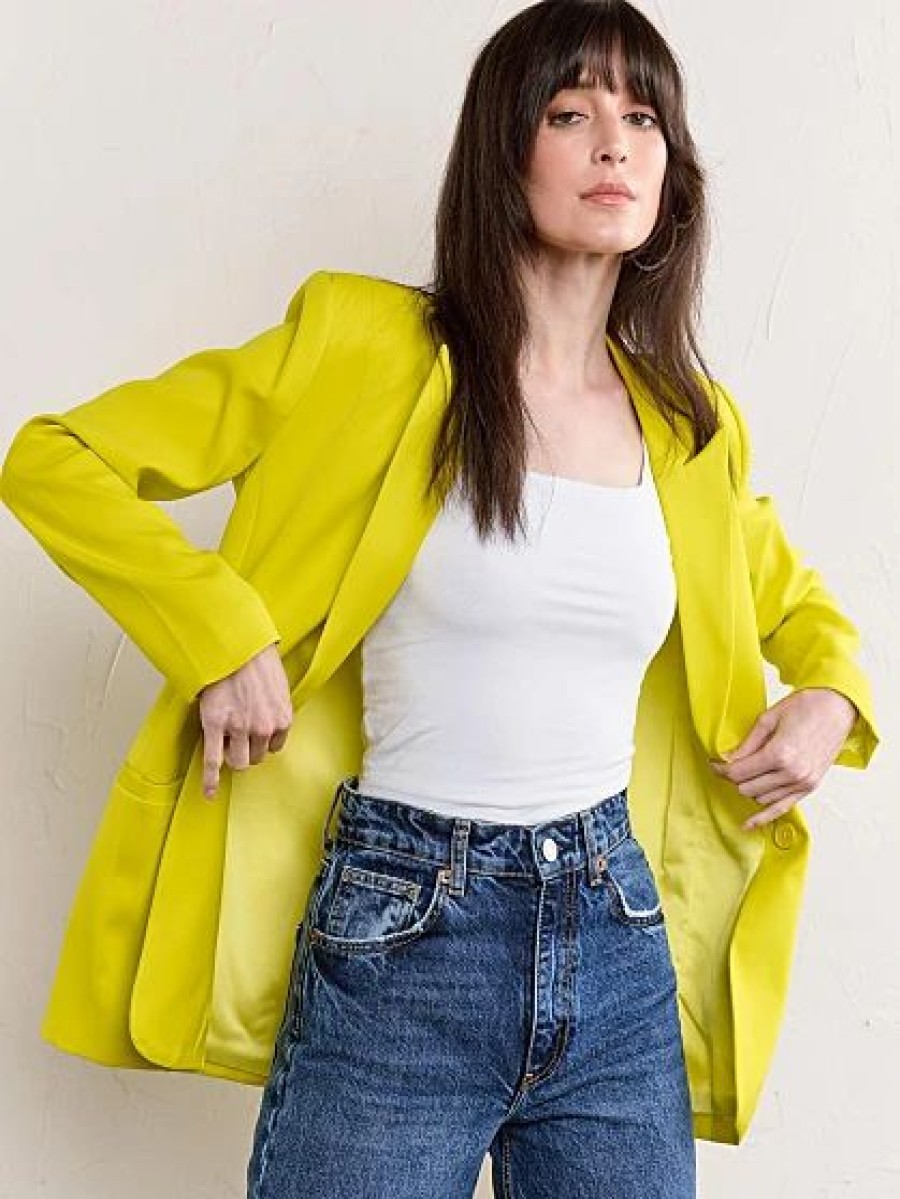 Jackets * | Oversized Neon Blazer Endless Rose