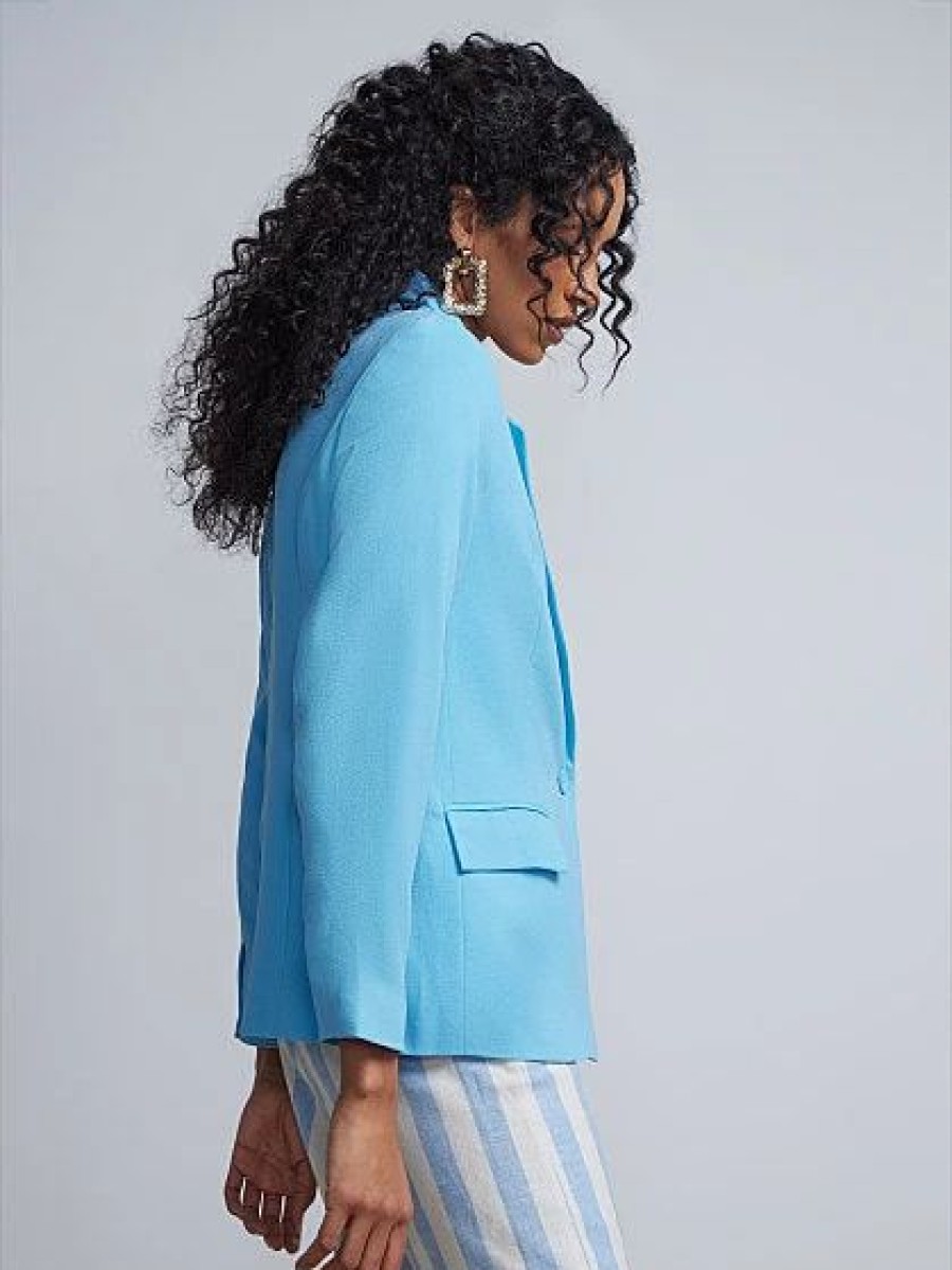 Jackets * | Oversized Single-Button Crepe Blazer