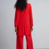 Jackets * | Maxi-Length Blazer Red - East Village Red